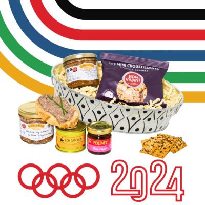 Coffret Cadeau Olympique 2024 - Coffret Gourmet : Sélection de Terrines, Pâtés et Croustillants Artisanaux